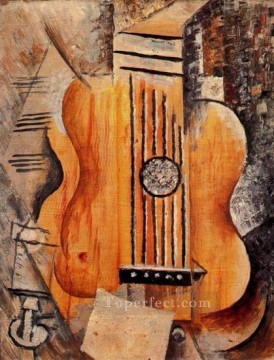 パブロ・ピカソ Painting - ギター ハイメ・エヴァ 1912 キュビズム パブロ・ピカソ